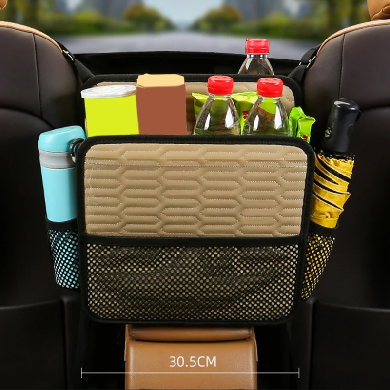 

Car Seat Compartment Storage Bag Interior Armrest Water Cup Phone Tissue Paper Organizer Net Side Pockets