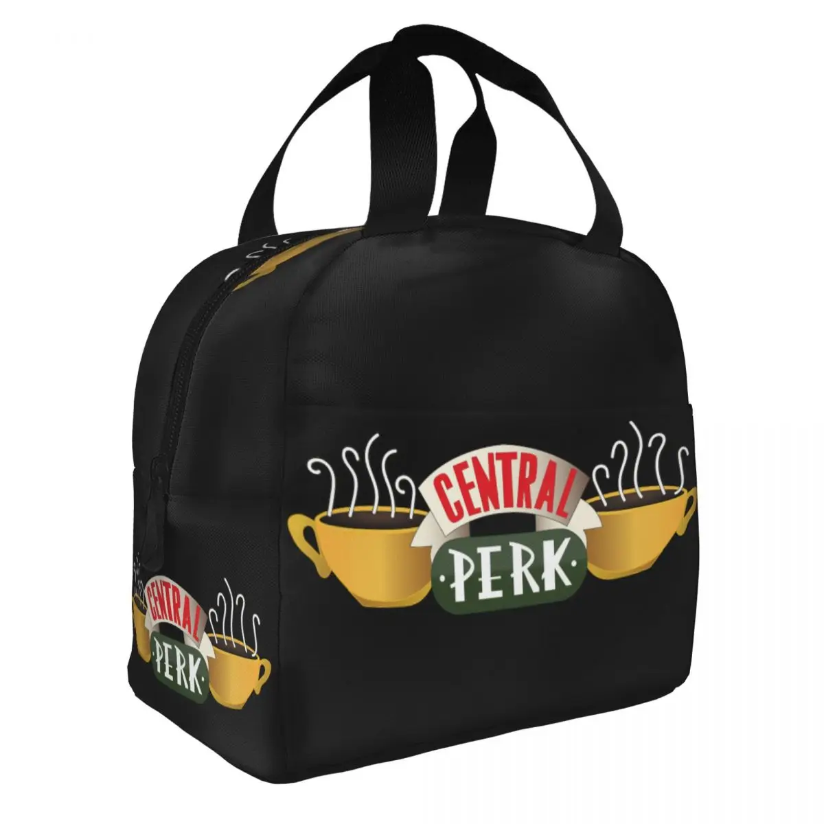 Central Perk Friends Lunch Bento Bags Portable Aluminum Foil thickened Thermal Cloth Lunch Bag for Women Men Boy