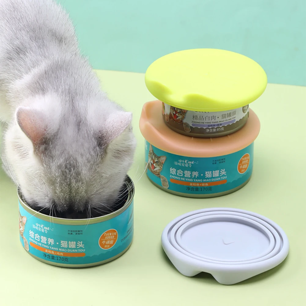 

Reusable Silicone Dog Cat Canned Lid Food Storage Keep Fresh Tin Cover Cans Pet Supplies Suitable For 6.5cm 7.5cm 8.5cm