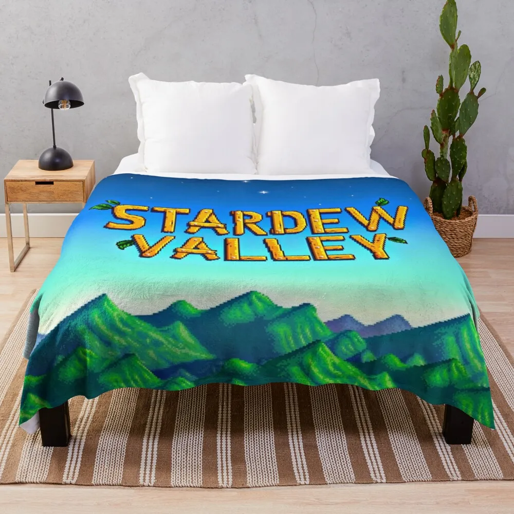 

Stardew Valley Title Softest Large Outdoor Staring Sublimation Flannel Throw Blankets