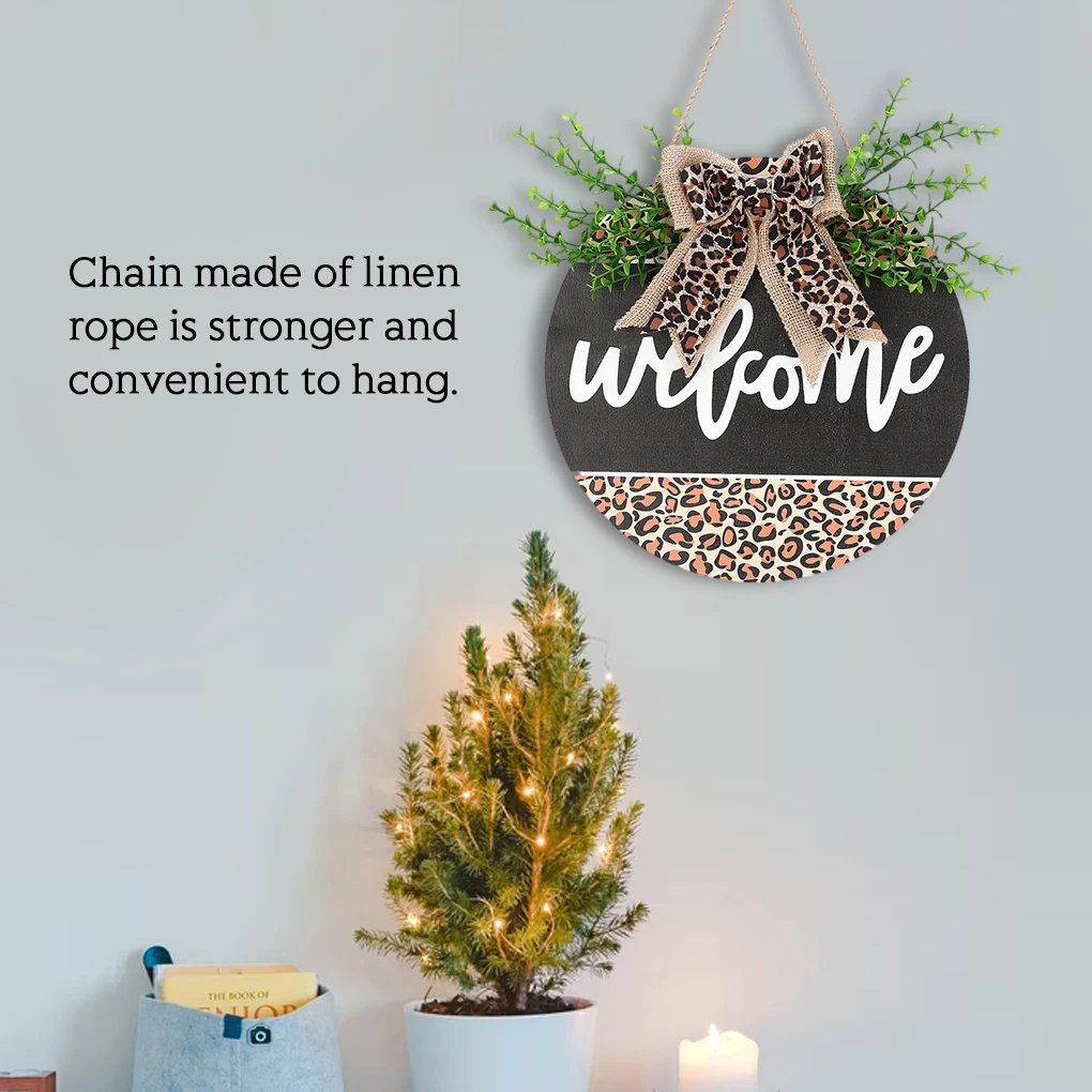 

Festival Welcome Sign Door Hanging Board Craft Pendant Porch Decoration