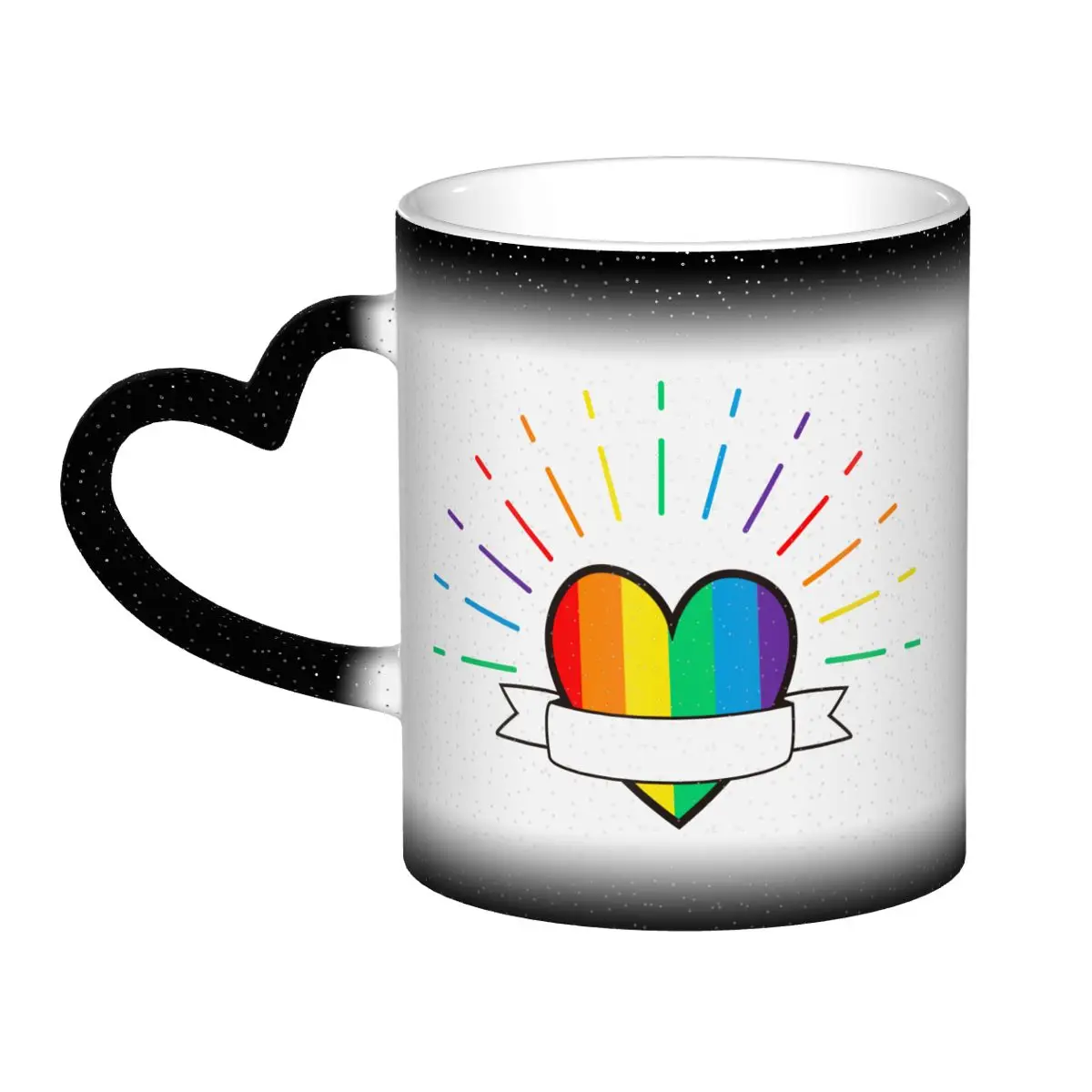 

Heat Sensitive Color Changing Mug Funny Creative Ceramic Coffee Mugs for Office and Home Gift