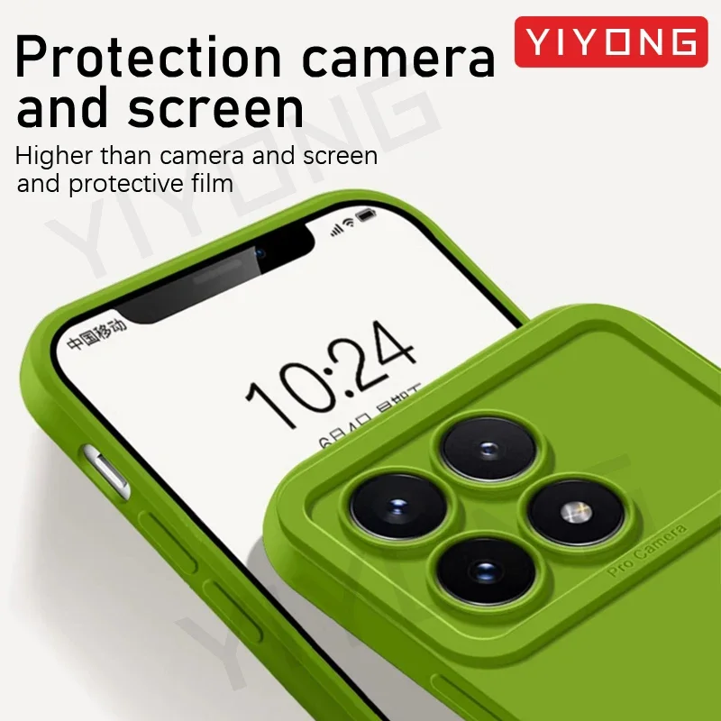 Для Poco X6 Pro 5G чехол YIYONG шелковистый жидкий силиконовый мягкий для Xiaomi PocoX6 Xiomi Pocophone