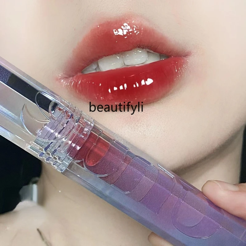 

yj Amusement Park Mirror Water Light Lip Lacquer Lipstick Lip Gloss Lip Gloss Glass Lip
