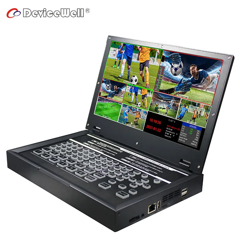 DeviceWell HDS9326 6 Channels 11.6" HD SDI Record Live Production Switcher