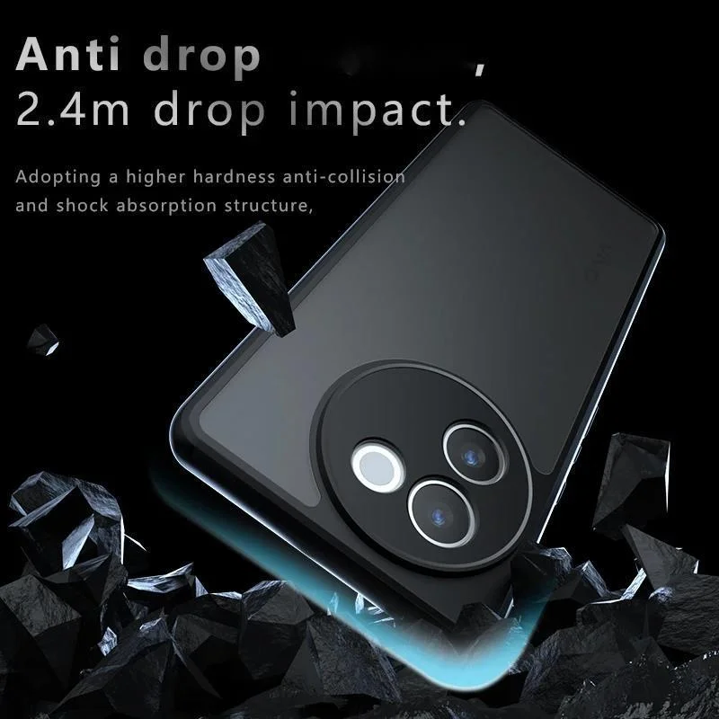 Противоударный чехол для VIVO V40 Lite женский роскошный матовый прозрачный защитный