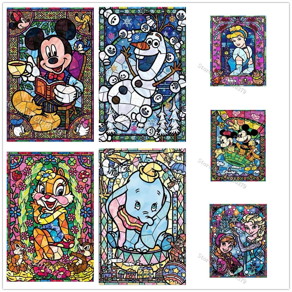 

Disney Portrait Diamond Painting Full Drill Embroidery Mosaic Cross Stitch Sale Frozen Princess Mickey Mouse Rhinestone Pictures