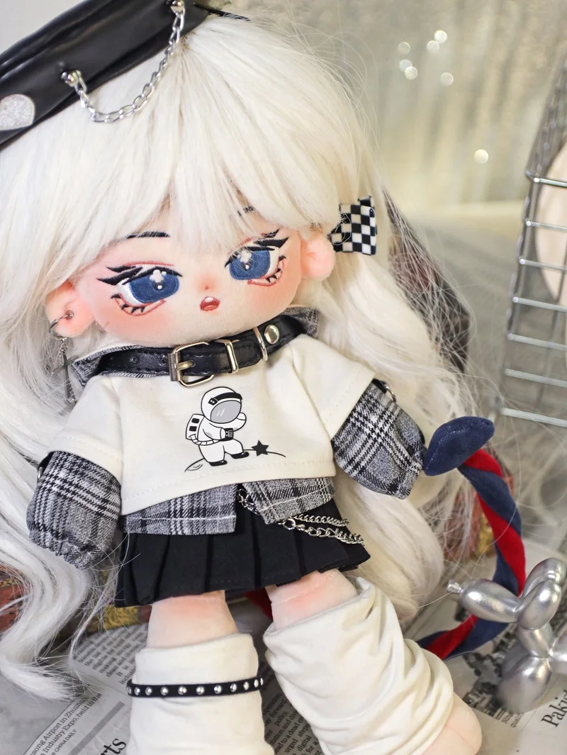 Фото Только одежда Star Idol Shibuya Harajuku Girl Group Dress Юбка Gyaru Gal Y2k Abby Style Плюшевая кукла 30 см Милый костюм своими руками №1