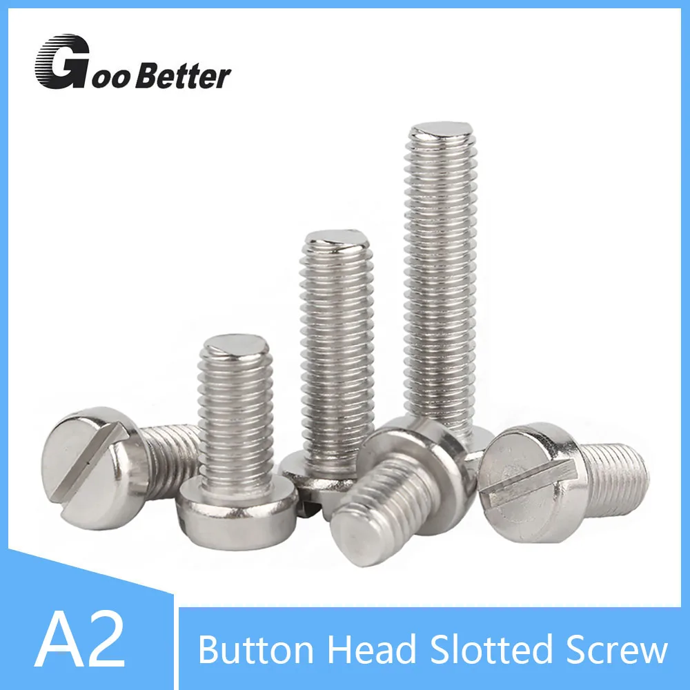 

10/20/50 шт. M1.6 M2 M2.5 M3 M4 винт с внутренней головкой A2 304 винт с прорезью из нержавеющей стали