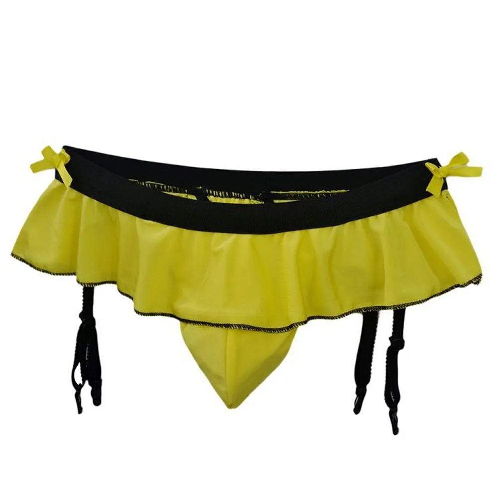 

Lace Briefs Lingerie Men Men's Panties Ruffled Satin Sexy Bikini Jockstrap Underwear Bikinis Clip Sissy Clubwear