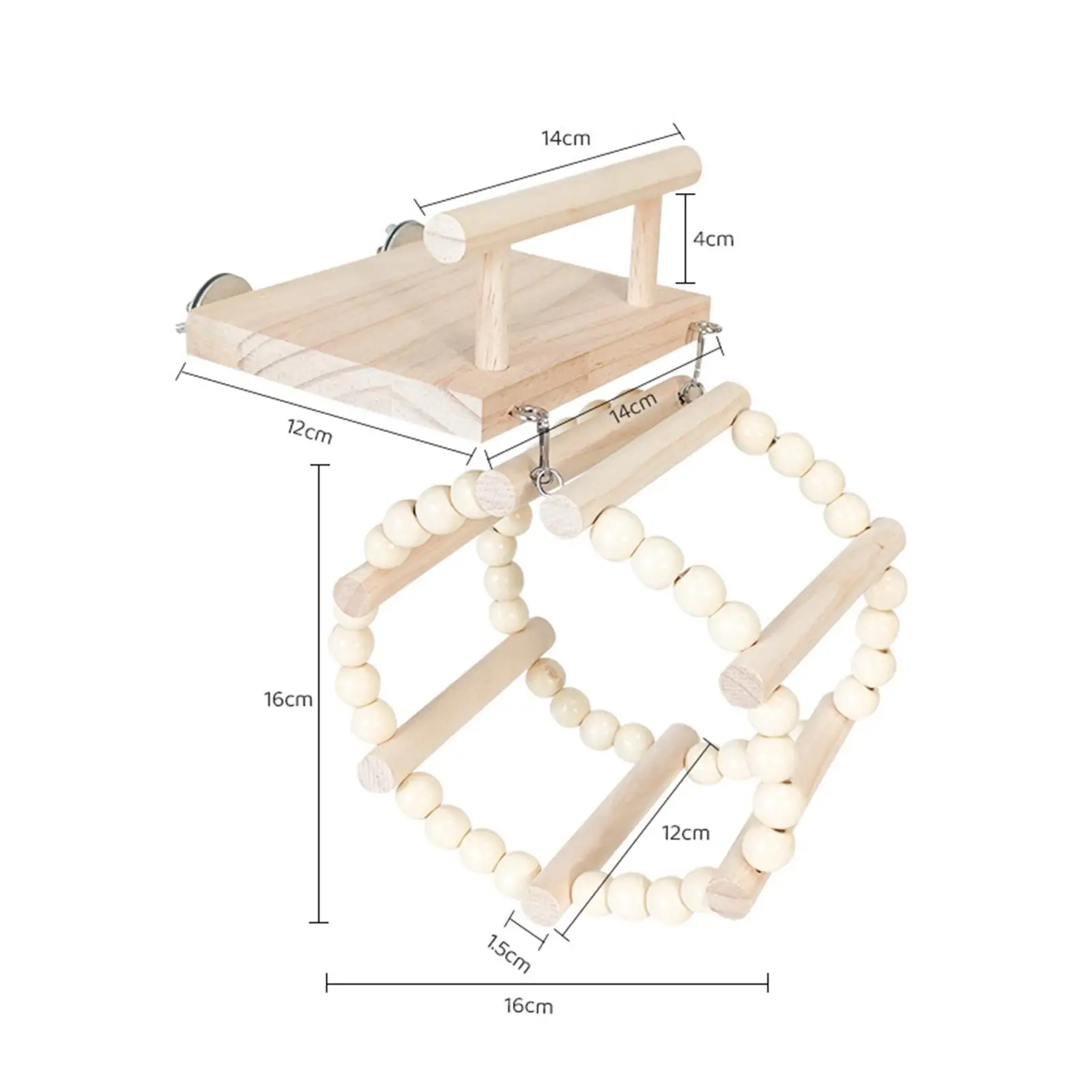Деревянный попугай окунь птица жевательная игрушка для маленького и среднего