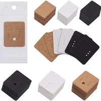 50pcs earring display cards with 50pcs bags self sealing bags earring kraft paper tags for diy ear studs jewelry packaging card