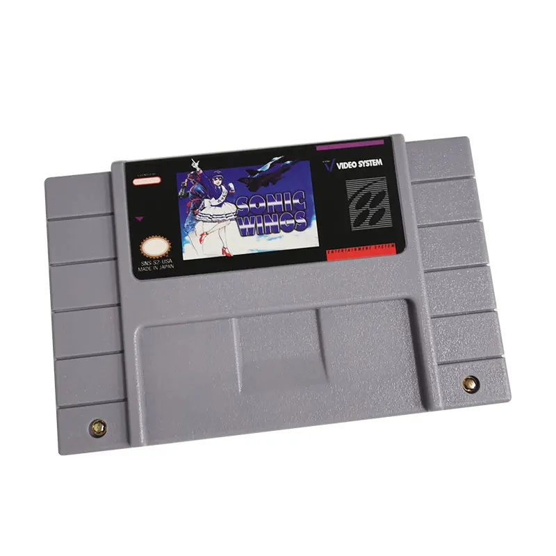 

Retro Video Game Cartridge - Sonic Wings SNES Games Card.for Classic 16 Bit Super NES Console | NTSC US Version