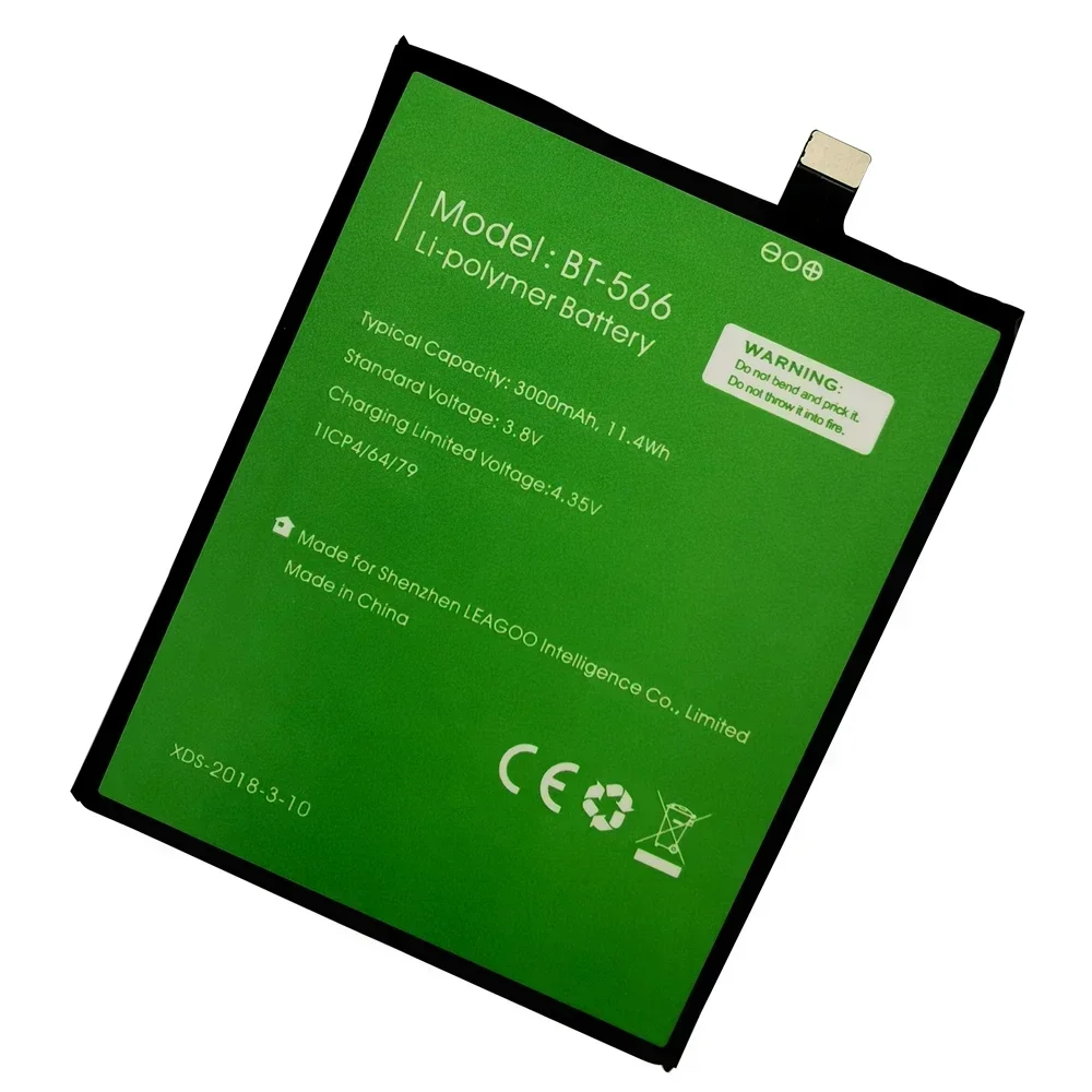 100% оригинальный аккумулятор BT-565 и BT-566 3000 мАч для Leagoo KIICAA Mix T5 T5C BT565 BT566 детали