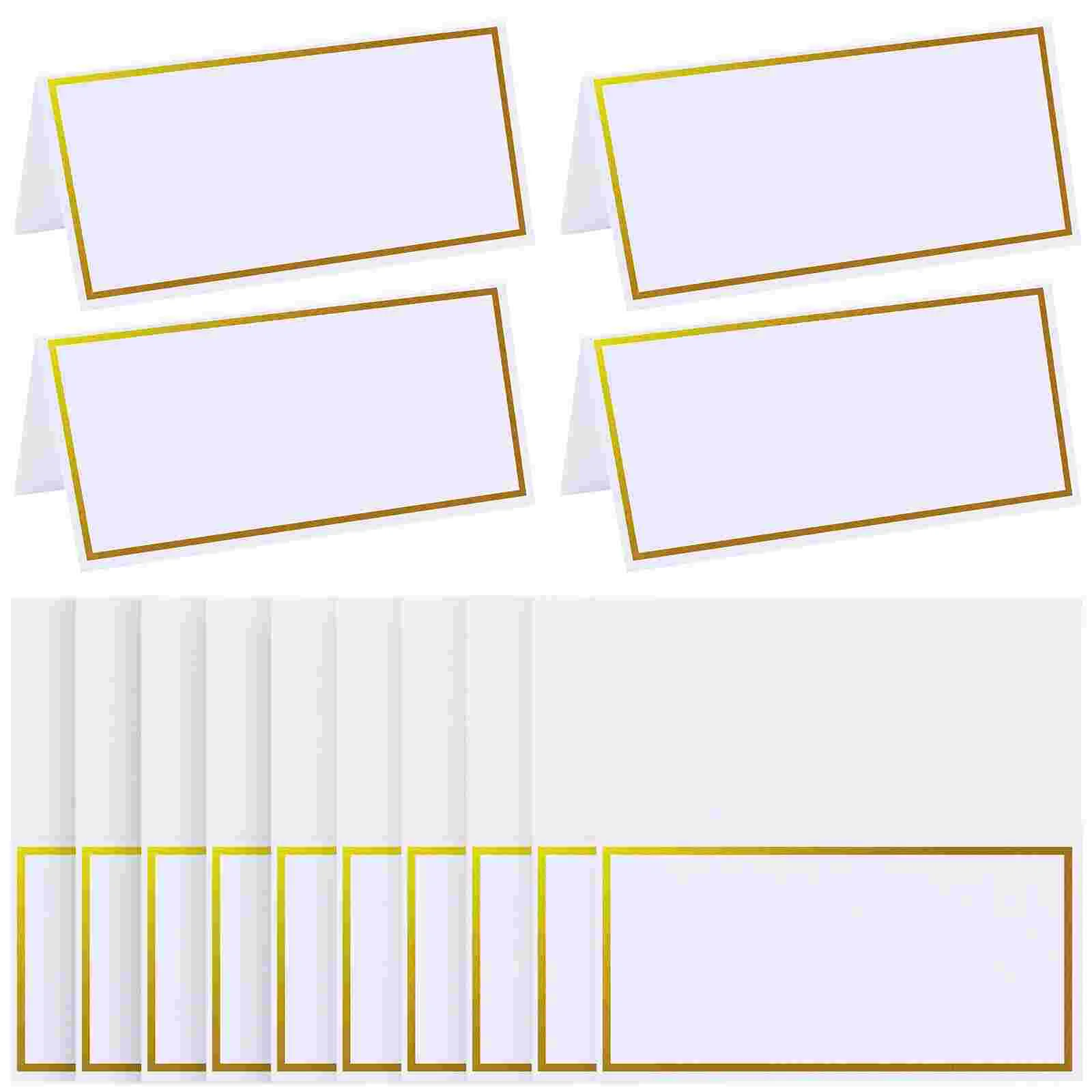 

Place Name Table Wedding Setting Party Tent Paper Banquets Labels Buffet Seating Blank Weddings Gold Seat Holders Escort