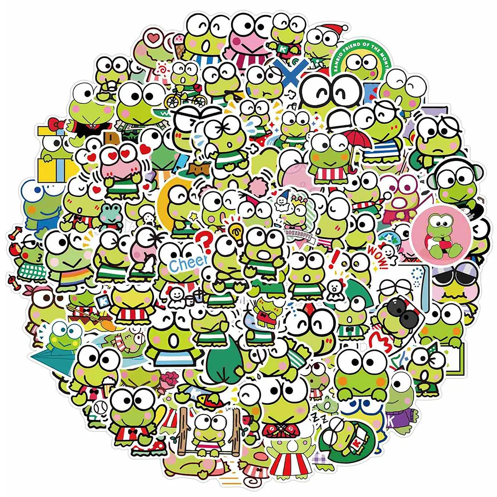 

10/30/50/100pcs KEROKERO KEROPPI Cartoon Graffiti Stickers Decals Scrapbooking Diary Luggage Cute Kids Animal Frog Sticker Toys