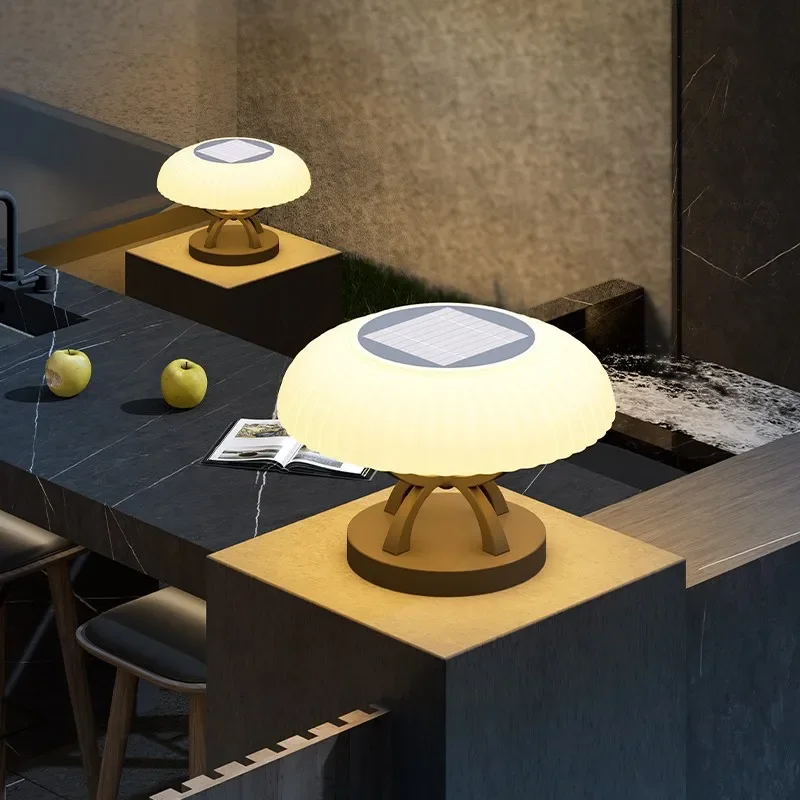 GHJUYIOL Настенные колонны фары на солнечной энергии для виллы наружные настенные