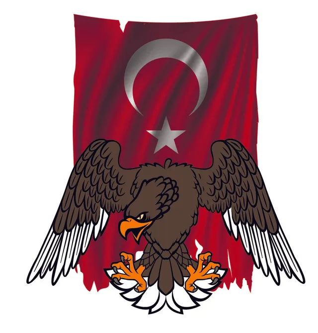 

Eagle Turkish Flag Sticker Paste 18CM