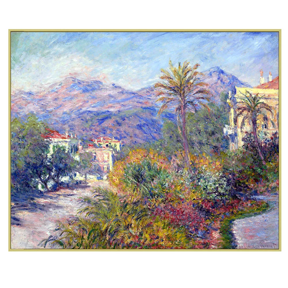

Strada Romada in Bordighera by Claude Monet Hand-painted impression landscape oil painting for Living Room Home Decoration