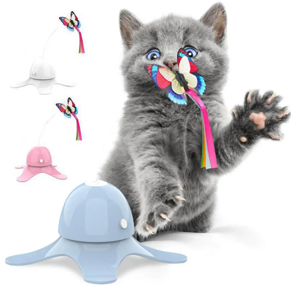 

Pet Electric Toy Butterfly Funny Interactive Toys Teaser Stick To Relieve Boredom Cats Supplies