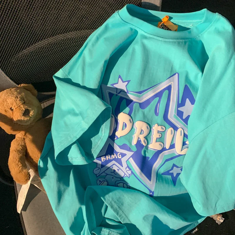 

Женская футболка с коротким рукавом, с пятиконечной звездой