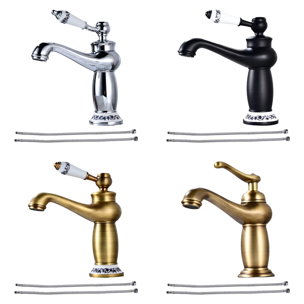 

Basin Faucet Simple Style Modern Unfading Threaded Smooth Kitchen Toilet Bathroom Sink Tap Hardware Type 1 Silver