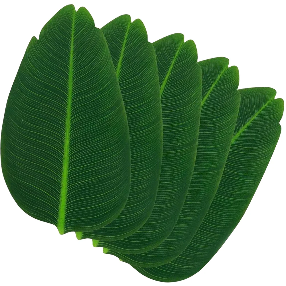 

5pcs Decorative Place Mats Tropical Leaf Placemats Table Placemats Banana Leaves Placemat Dinner Table Mats