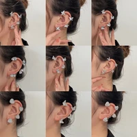 mori series diamond studded butterfly ear hanging ear bone clip fashion niche design fashion no pierced ear clip earrings