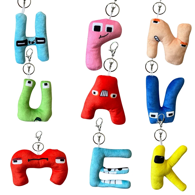 

Алфавит, плюшевые игрушки, Аниме Кукла, брелок, 26 Английских Букв, мягкие игрушки, брелок, Детская развивающая плюшевая игрушка, кукла, подар...