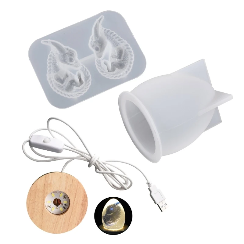 

Форма для смолы в виде яйца дракона, силиконовая форма в виде яйца дракона, основа для лампы, форма в виде яйца дракона для эпоксидной смолы, ...