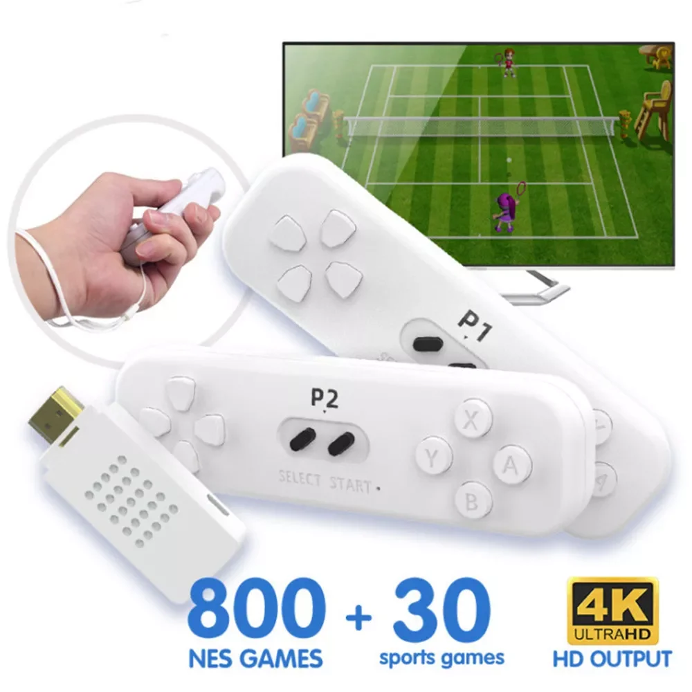 

Y2 Fit Retro Somatic Games Stick With 2.4G Wireless Controller 4k Motion Sensing Video Game Console Built In 800 Play On TV