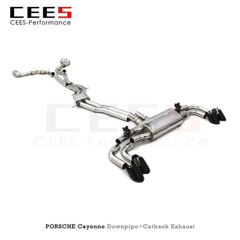 Высококачественная выхлопная система cees для PORSCHE Cayenne 4 8 2010-2016 SS304 глушитель