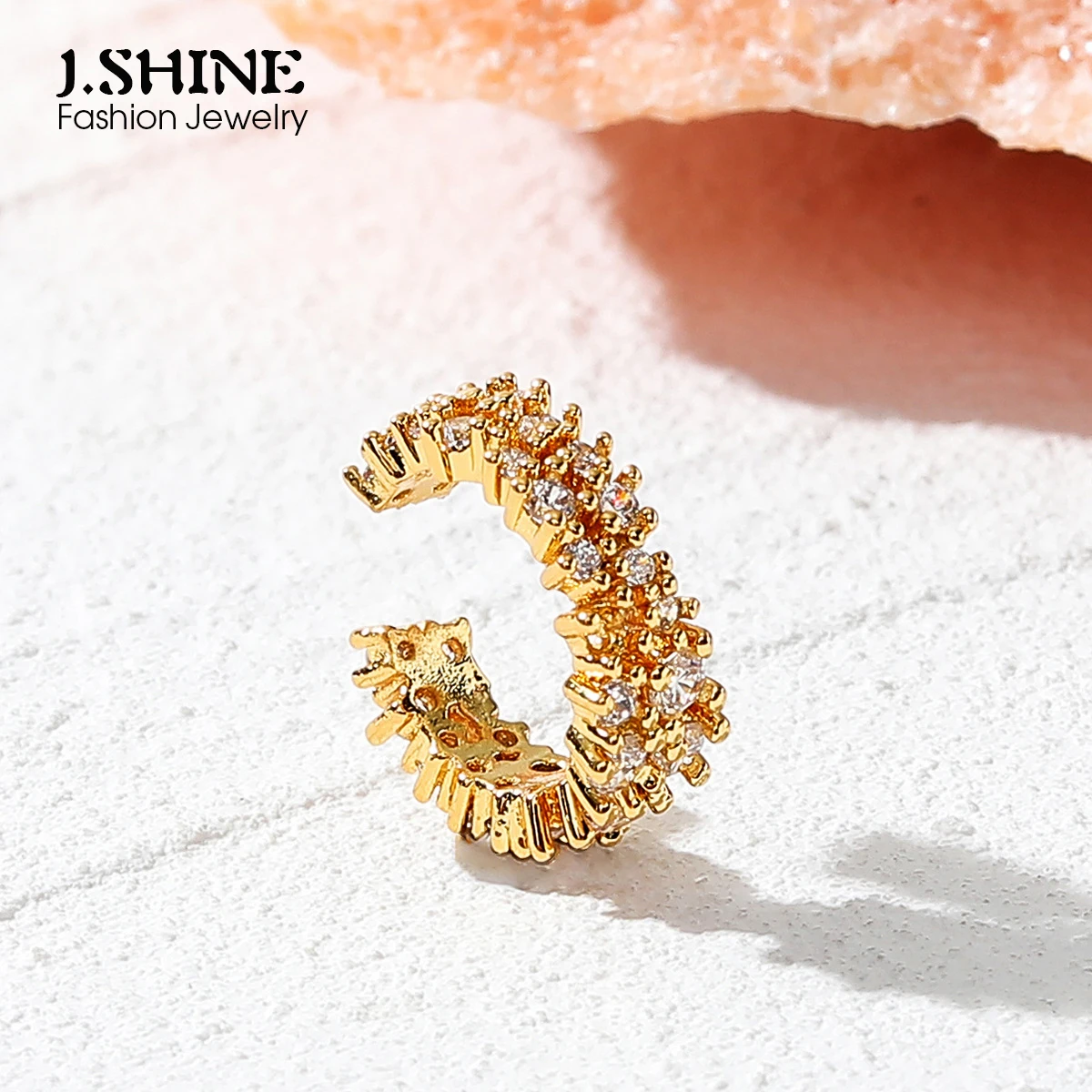 

JShine однотонные металлические серьги золотого цвета без пирсинга геометрические круглые серьги-манжеты минималистичные серьги-хрящи для ж...