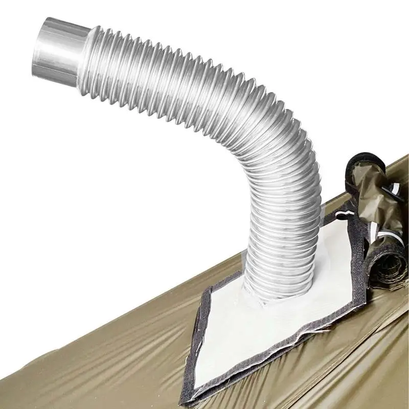 Wood Stove Pipe Stainless Steel Flue Exhaust Stove Pipe Adjustable Ducting Dryer Vent Hose For Pellet Stove Fresh Air Intake