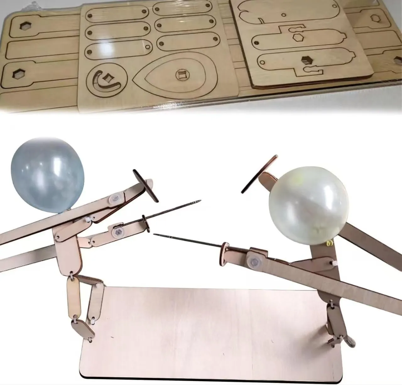 Деревянный дирижабль Бинкор для взрослых. Быстрая игра двух игроков с 20-мя