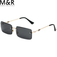 fashion boundless small frame sunglasses ladies ocean color high quality glasses trendy men eyewear lunette de soleil femme