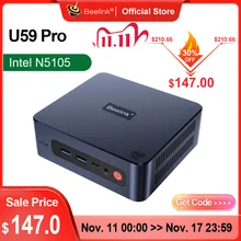 Beelink EQ12 DDR5 Intel 12th N100 EQ12 Pro N305 U59 Pro Intel 11th N5105 Mini PC 8G 500G Type C Desktop Computer VS Mini S12 Pro