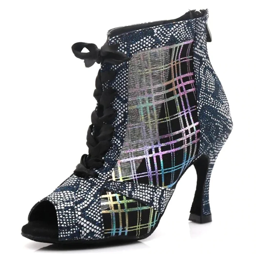 Women'S Boots Salsa Dance Shoes And Bachata Platform Shoes Wedding Women High Heels Shoes With Kabuki For Dancing Breathable