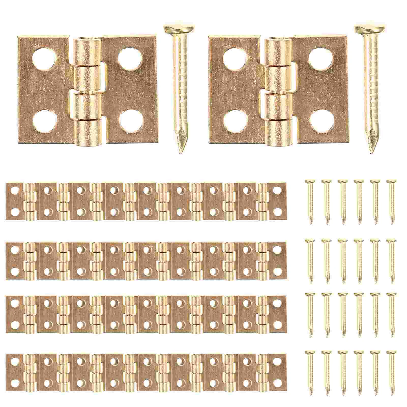 

50 Sets Small Brass Small Hinges For Wooden Box Small Brass Hinges Jewelry Box Hinges Small Hinges