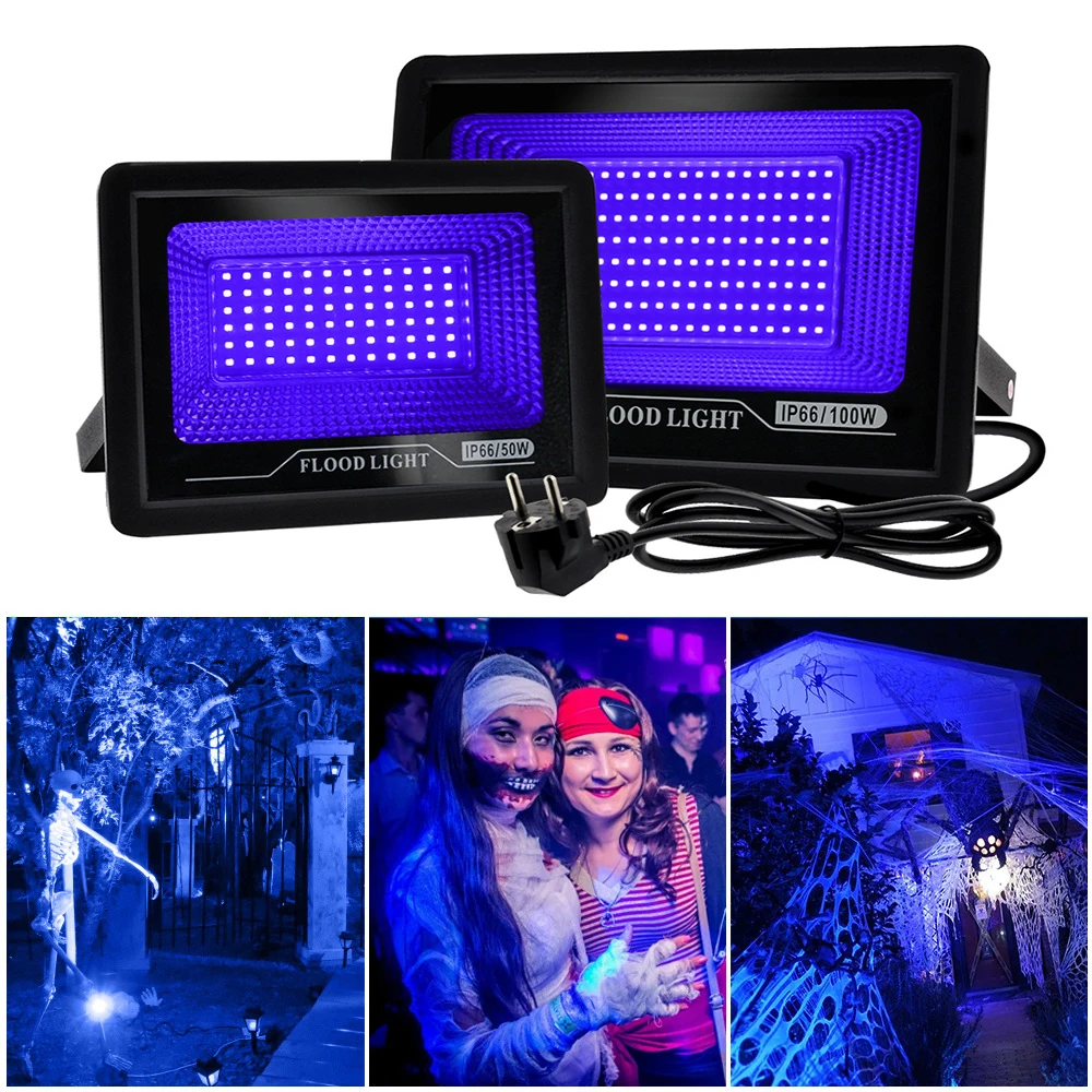 

Light Fluorescent Lamp 395nm Party Ambient 400nm Stage Waterproof Ultraviolet Floodlight Halloween