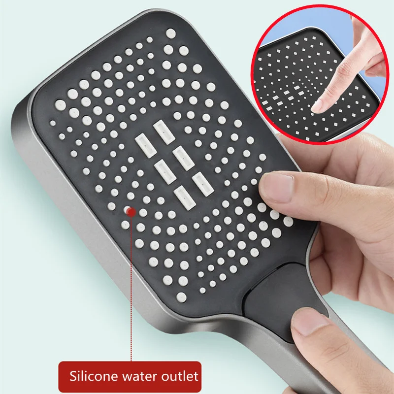 Большая регулируемая головка для душа 4 режима ручка управления самоочищающийся