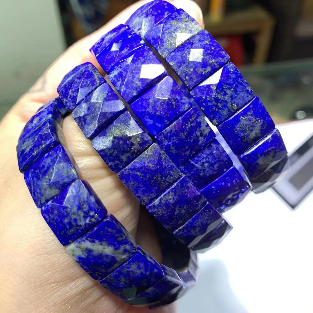 

Natural Lapis Lazuli Stone Bracelet Natural Gemstone Jewelry Bangle for Woman for Man Wholesale !