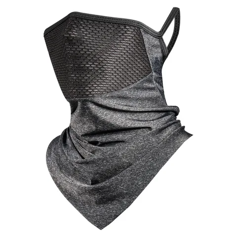 Летняя мужская маска на все лицо, велосипедная бандана, Женская дышащая, из ледяного шелка, открытый подвесной шарф для ушей, шарф, шейный платок