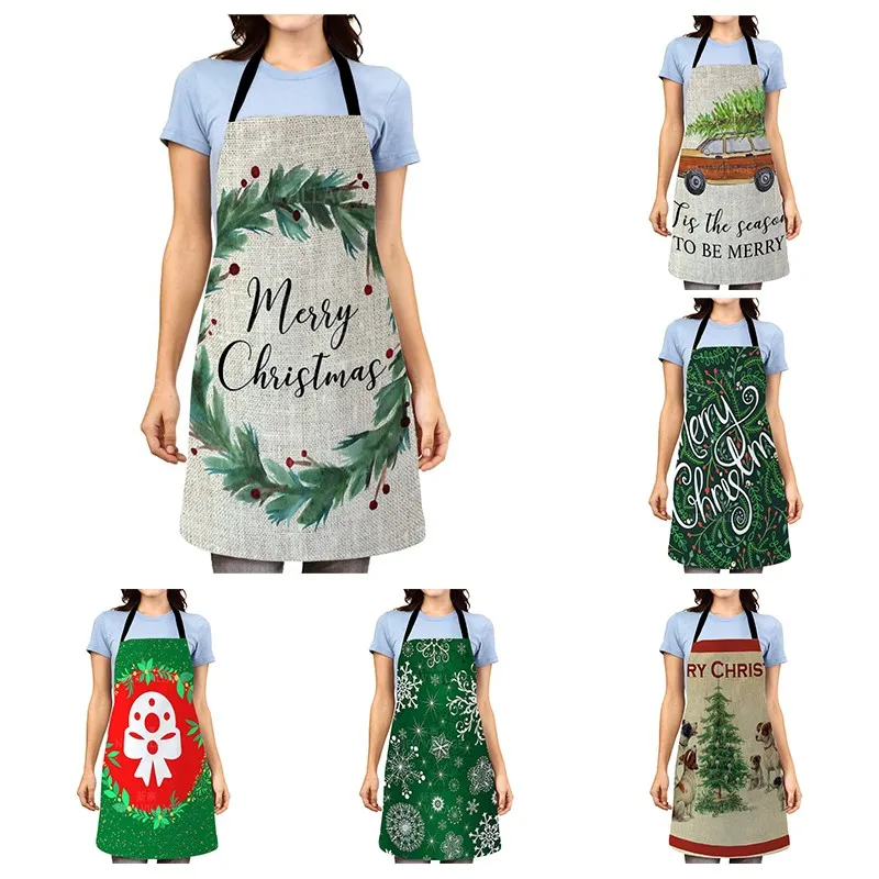 

Кухонный Фартук Life Tree для женщин, хлопковые льняные фартуки без рукавов, домашние кулинарные нагрудники для выпечки, инструменты для уборки...