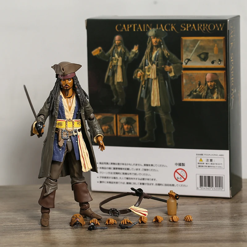 

Экшн-фигурка капитана Джека Спарроу SHF, Игрушечная модель, подарок для коллекции