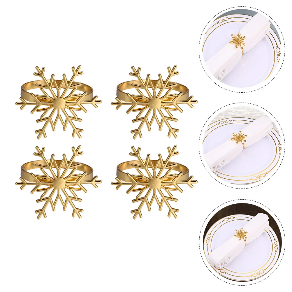 

Napkin Ring Christmas Ringsservietteset Silver Ornament Holderparty Buckles Buckle Decor Dining Banquet 4