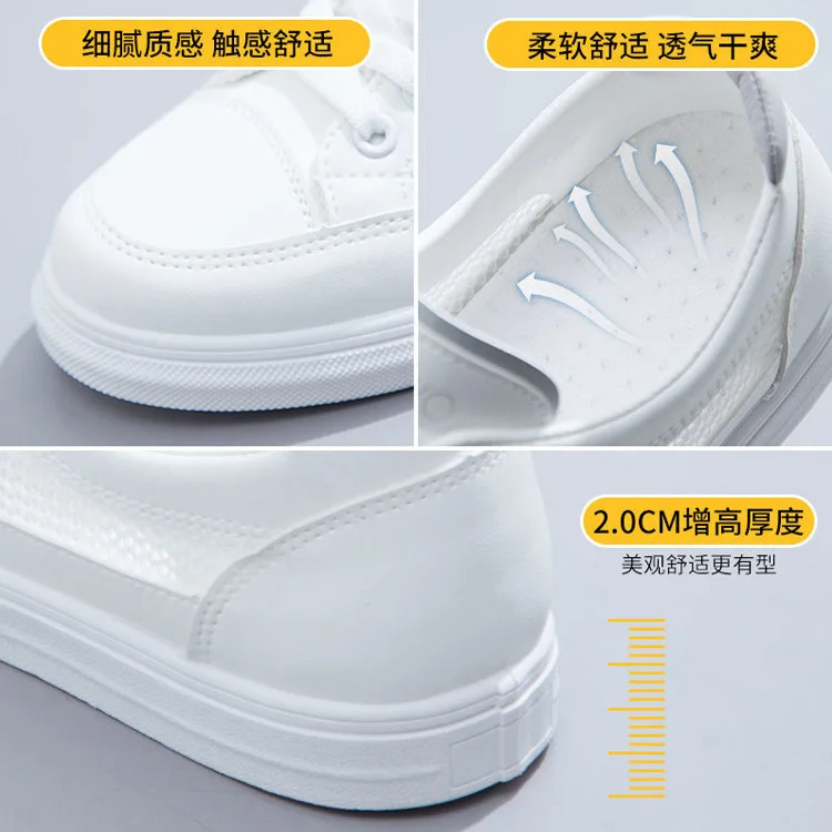 Women Sneakers Women's Vulcanize Shoes Spring  Autumn Breathable Flats Solid Color Mesh Shoes Young Woman Casual White Shoes