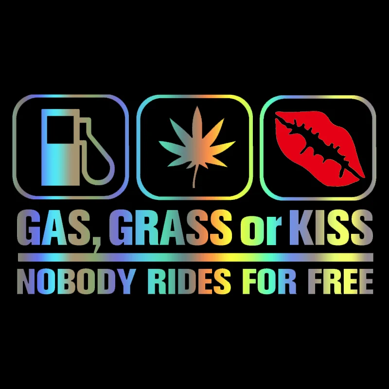 

11217 # виниловая наклейка газовая трава или целуй никто не ездит бесплатно Автомобильная наклейка водонепроницаемые Автомобильные украшени...