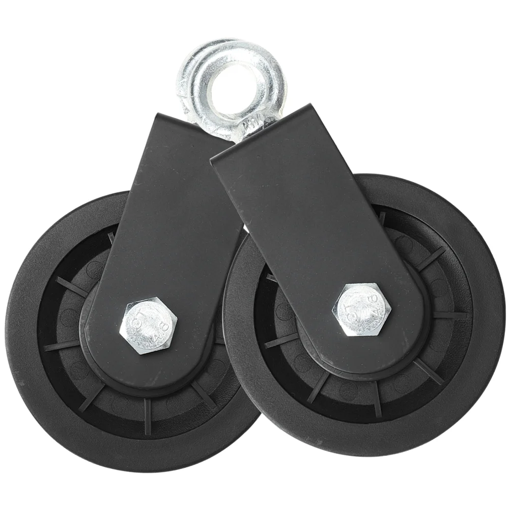 

2 Pcs Pulley Swivel Single Weight Lifting Silent Wheel Plastic Groove Duplex Bearing Fitness Mute Block Gym machines