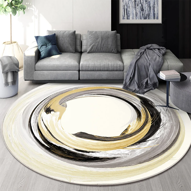 

Nordic Round Carpets for Living Room Decoration Teenager Bedroom Decor Rugs Home Sofa Carpet Nonslip Area Rug Washable Floor Mat